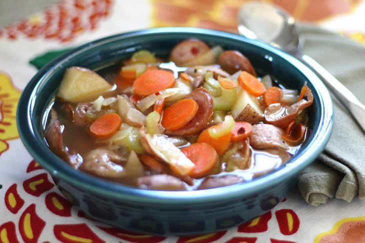 Healthy Comfort: 350-Calorie Applewood Smoked Sausage Stew